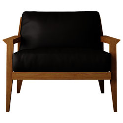 Case Stanley Leather Armchair Black